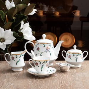 Bộ ấm chén uống trà 15 món | Bountiful Garden M/667L