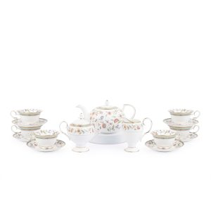 Bộ ấm chén uống trà sứ xương 15 món | Primrose 4909